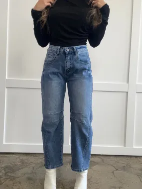 Annie Mid Rise Barrel Jeans