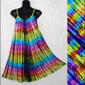 Antique Tie-Dye Parachute Dress