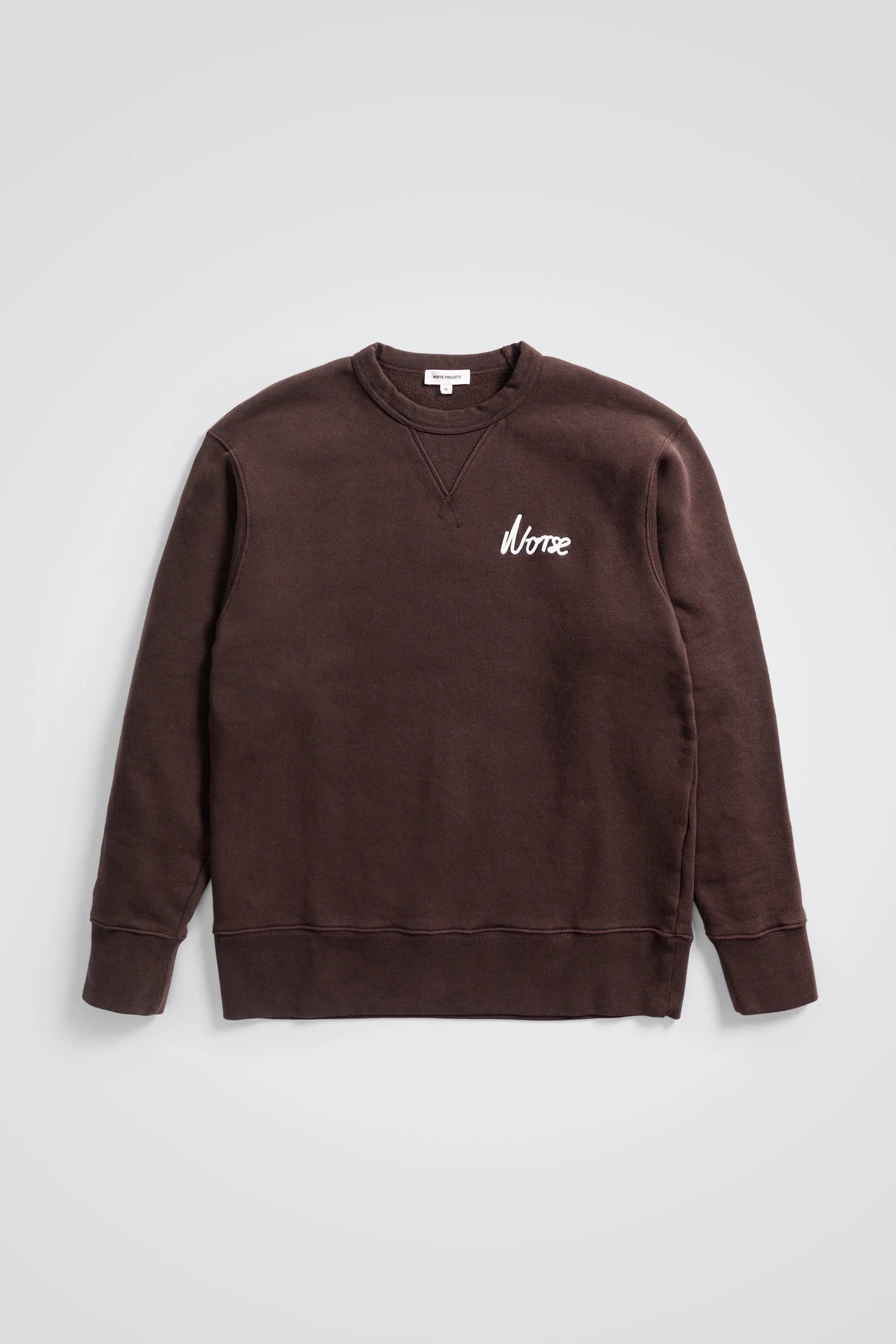 Arne Relaxed Chain Stitch Sweatshirt - Heathland Brown