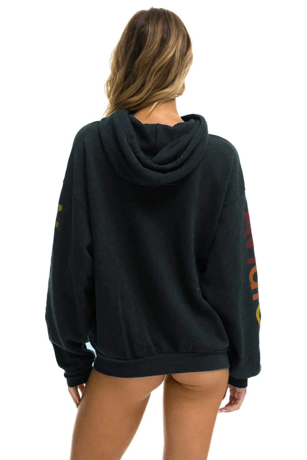 AVIATOR NATION NORTH SHORE RELAXED PULLOVER HOODIE - CHARCOAL