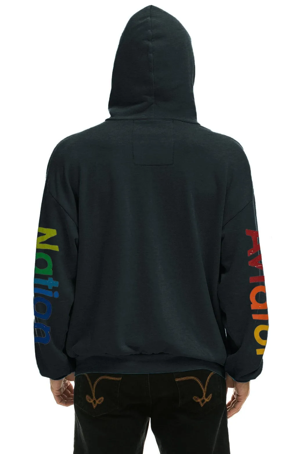 AVIATOR NATION NORTH SHORE RELAXED PULLOVER HOODIE - CHARCOAL