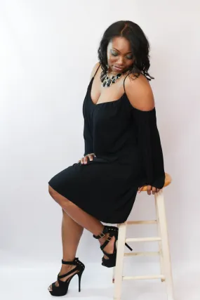 Black Cold Shoulder Dress