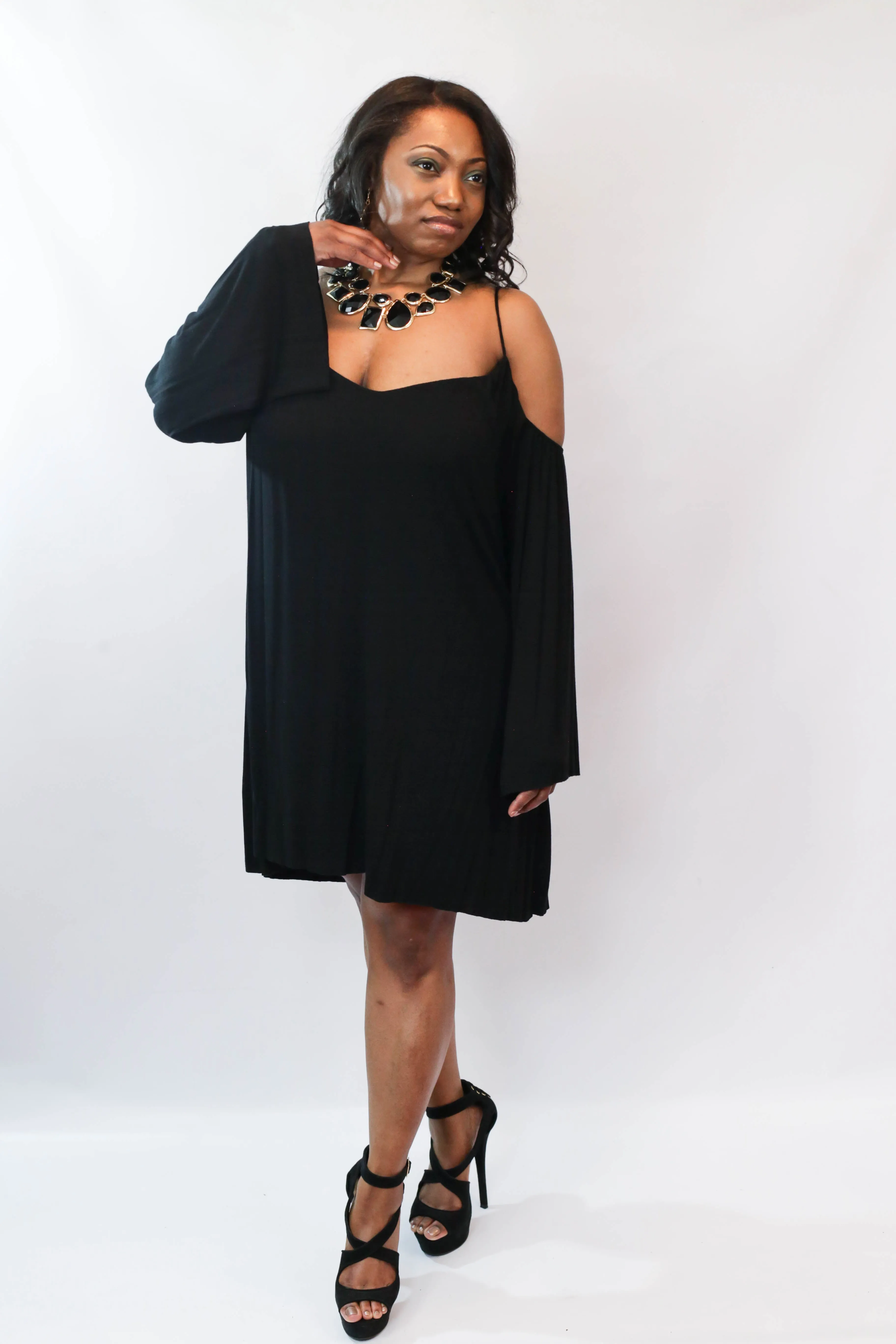 Black Cold Shoulder Dress