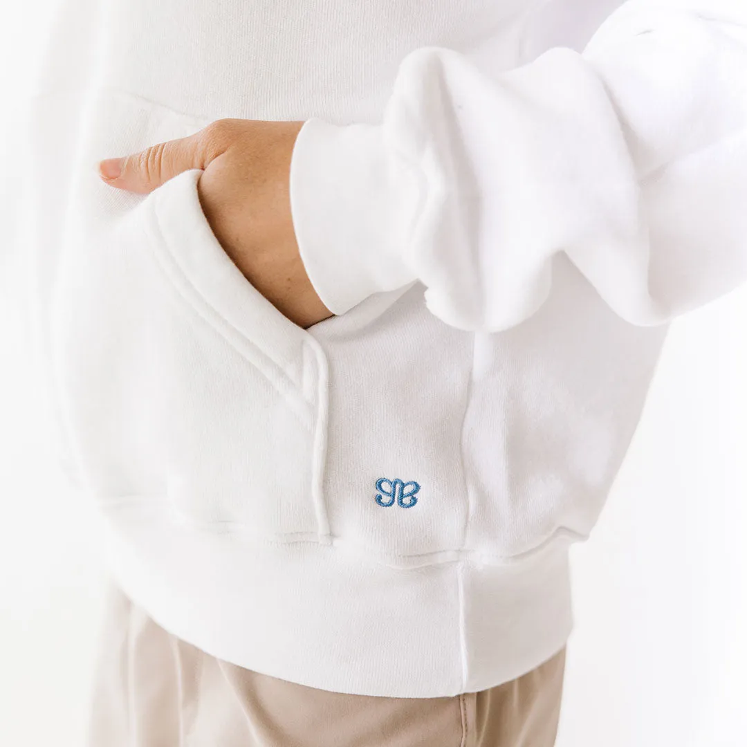 BYU Relaxed Hoodie, White - Cougars