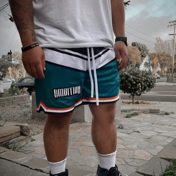 Casual Colorblock Sports Shorts