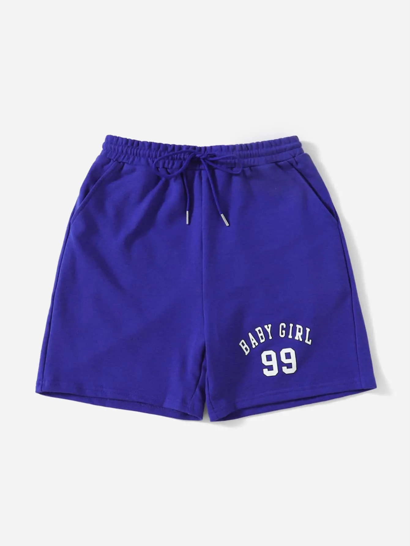 Casual Letter Pocket Natural Women Shorts