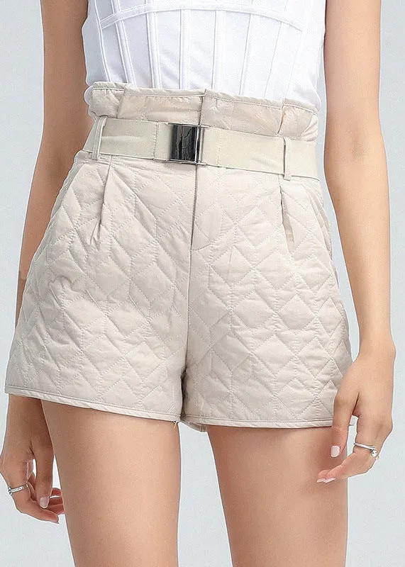 Chasity High-Waisted Stitched Shorts