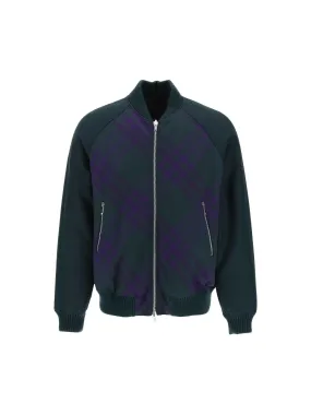 Check Reversible Bomber Jacket