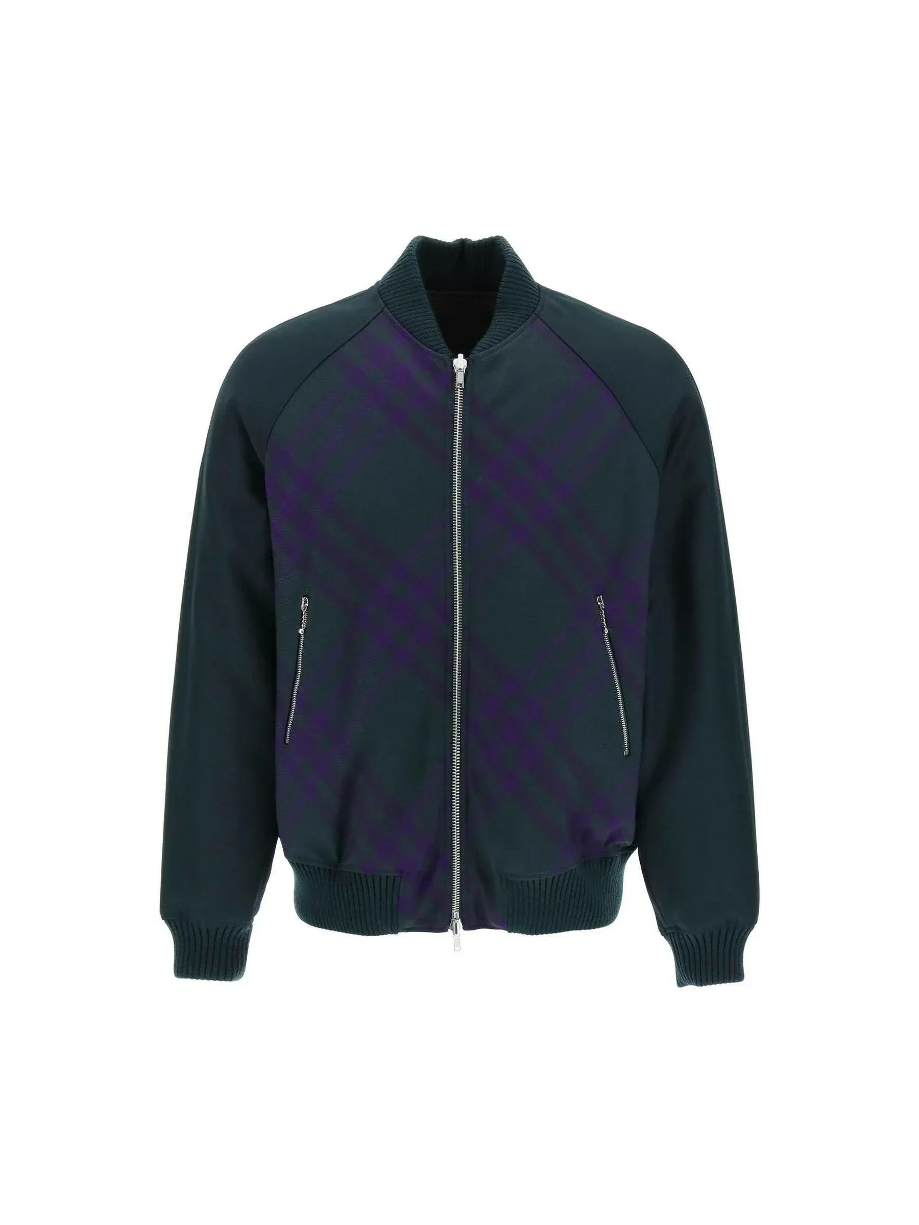 Check Reversible Bomber Jacket