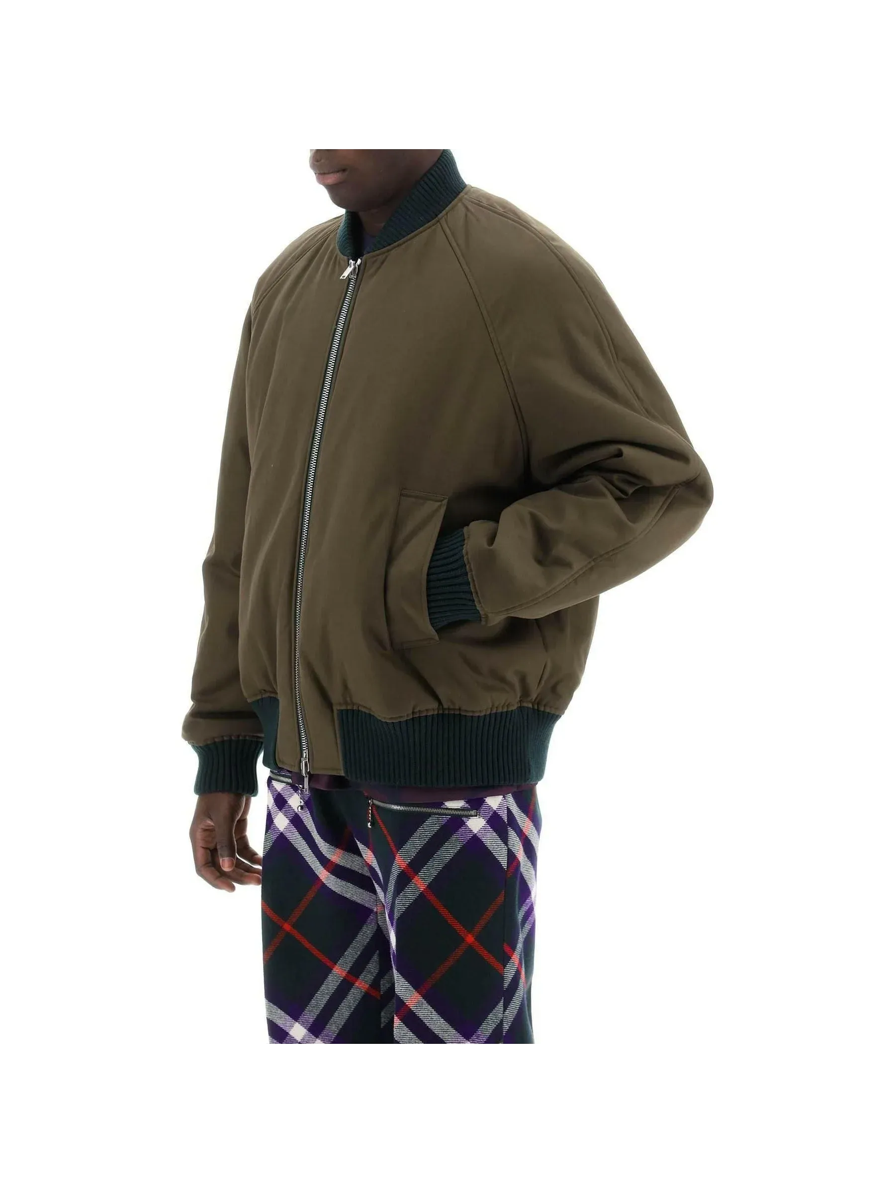 Check Reversible Bomber Jacket