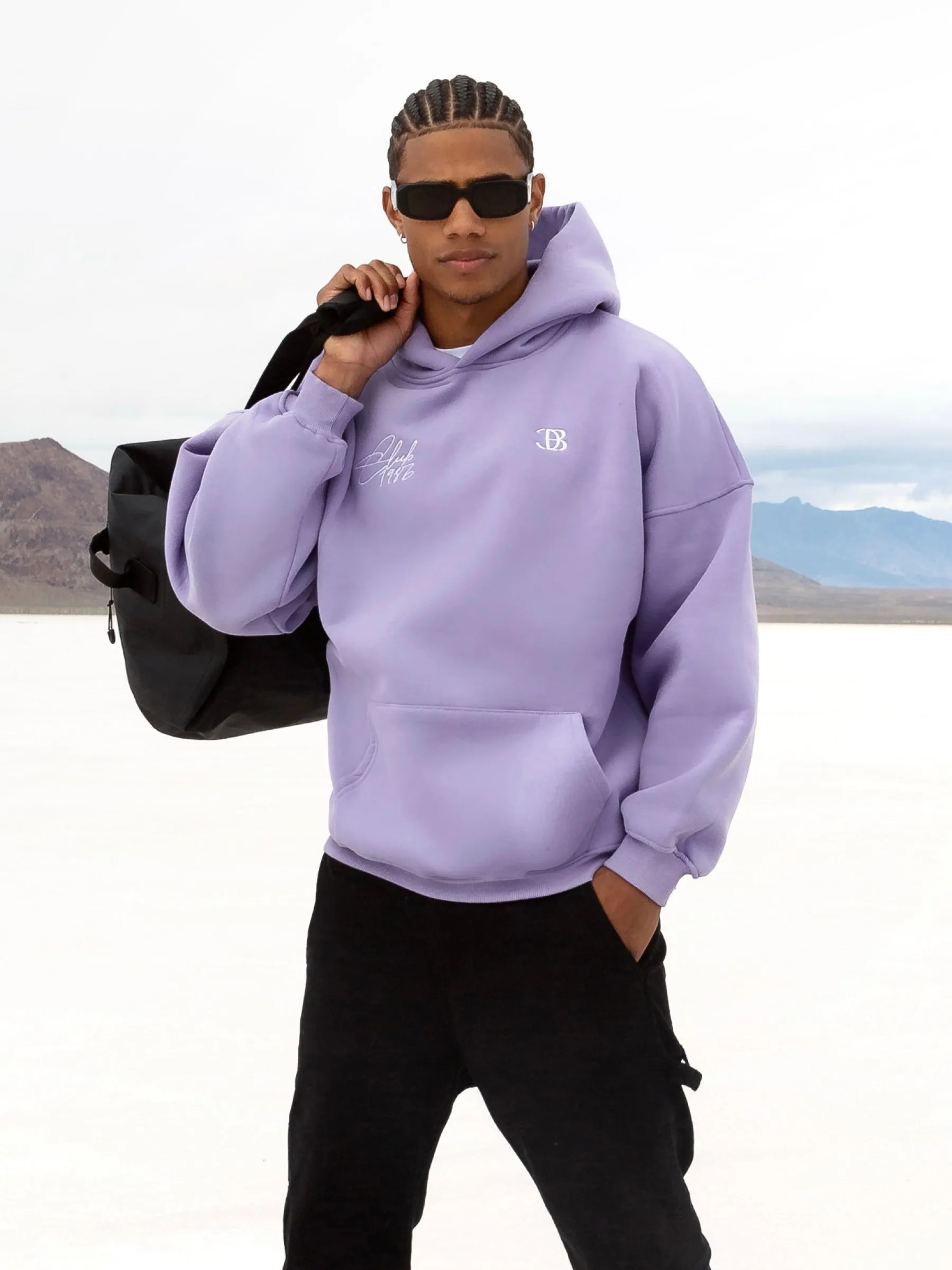 Club Relaxed Hoodie - Violet