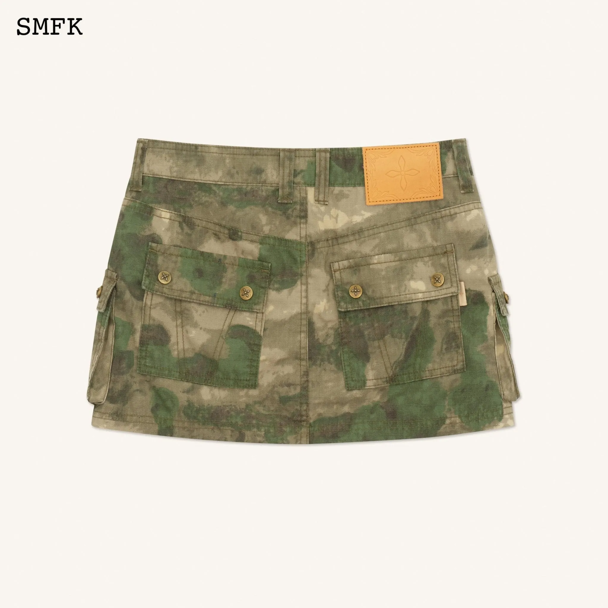 Compass Viper Green Camouflage Workwear Mini Skirt