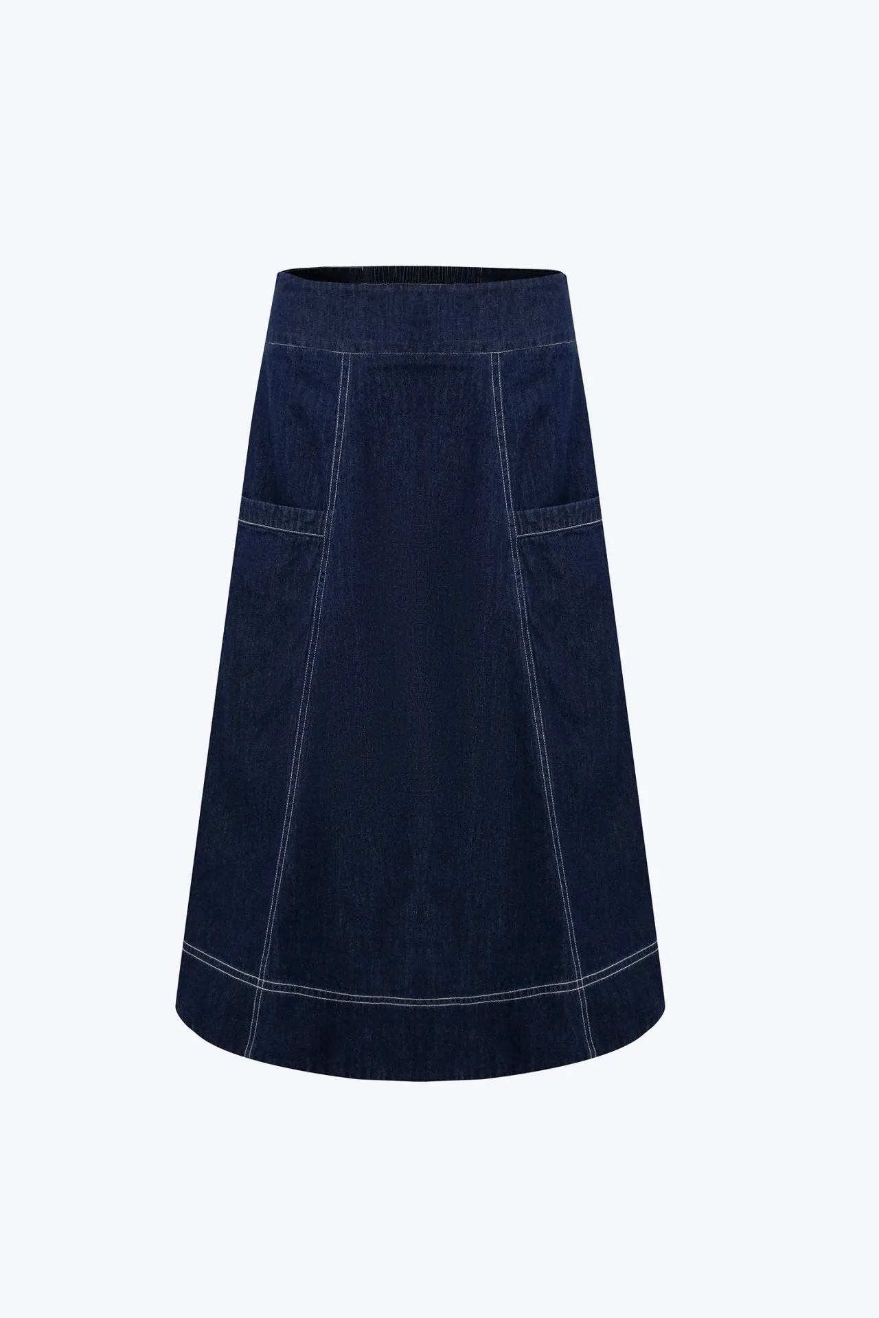 Denim Circular Skirt - Dark Denim