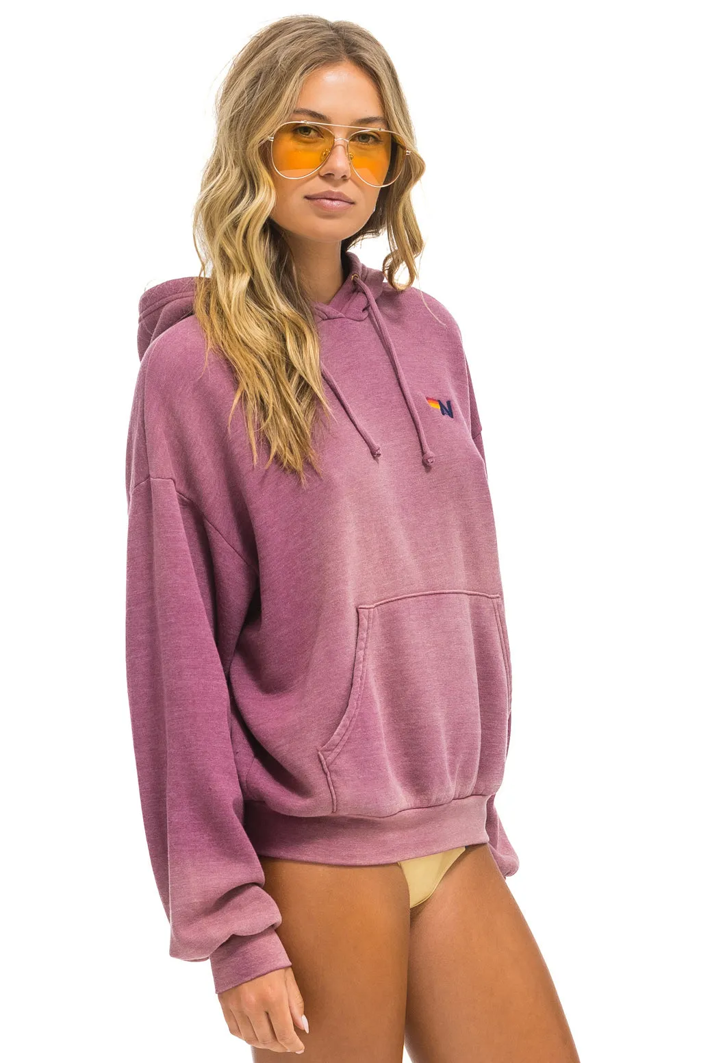 ESSENTIAL RELAXED PULLOVER HOODIE - FADED BERRY