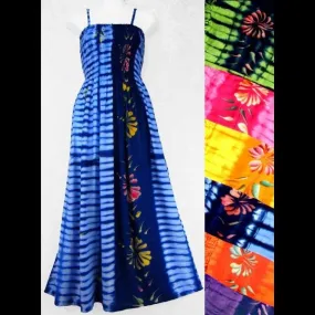 Flower Tie-Dye Sarong Dress