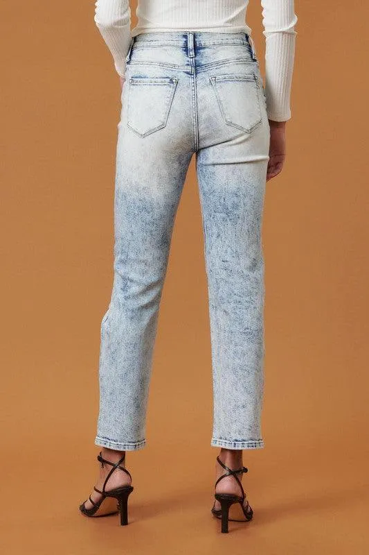 High Rise Distressed Skinny Jeans