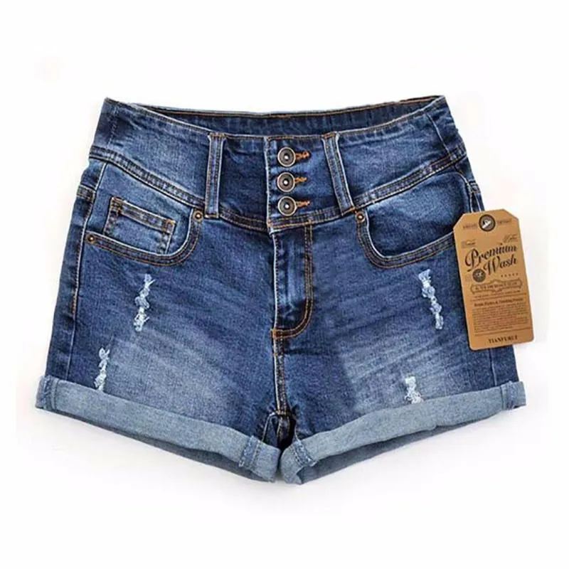 High Waist Casual Denim Shorts