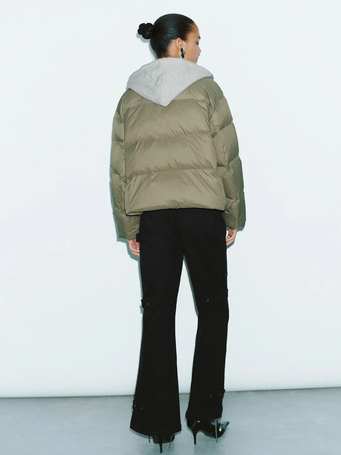 Hoodie Cropped Puffer Jackets