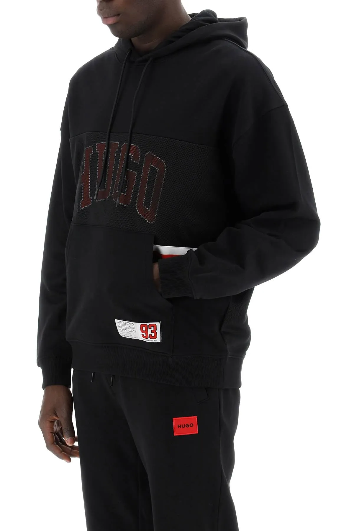 Hugo relaxed fit hoodie sweatshirt  Black