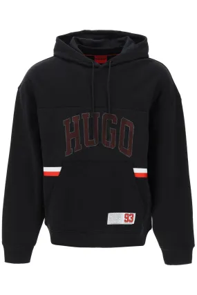 Hugo relaxed fit hoodie sweatshirt  Black