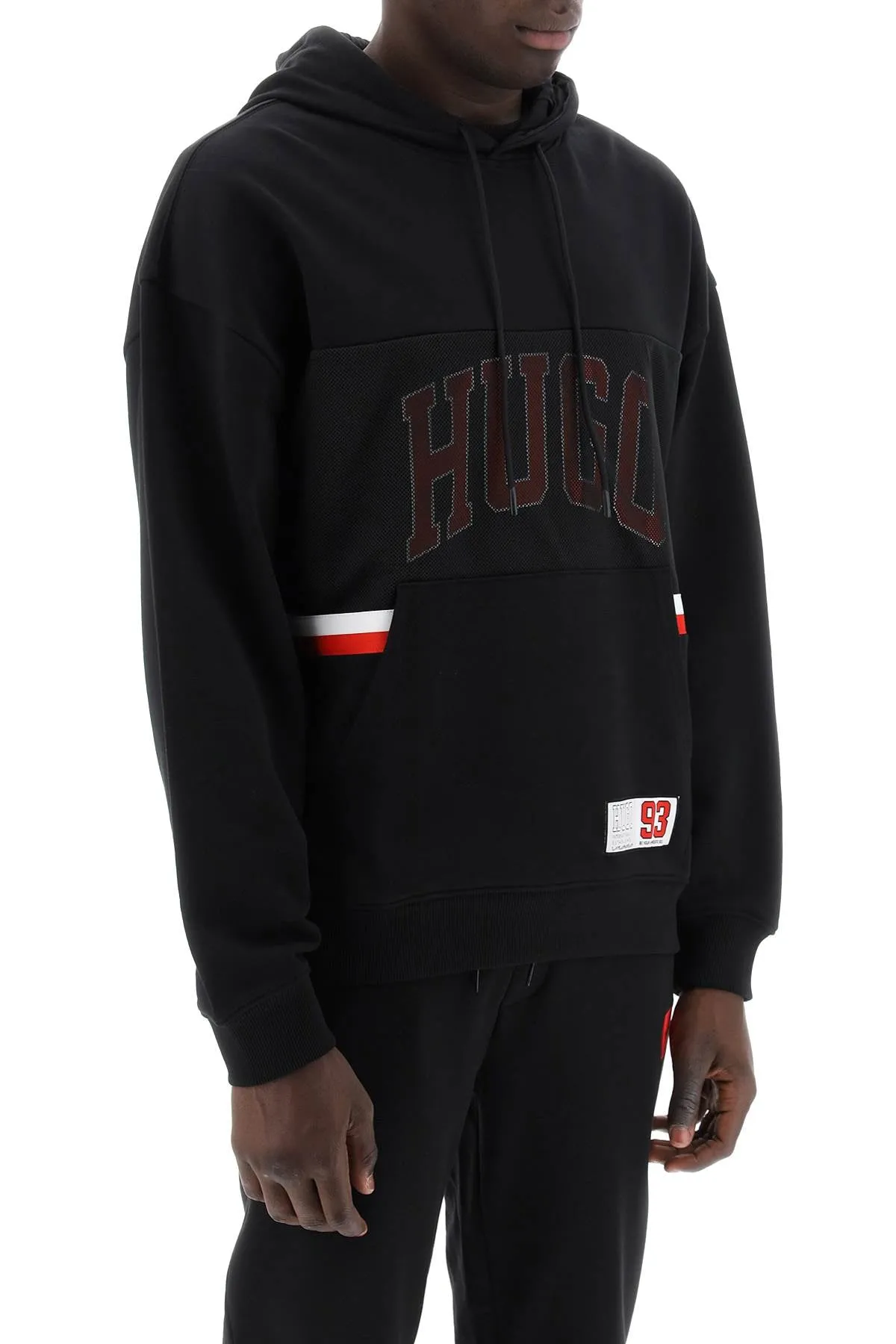 Hugo relaxed fit hoodie sweatshirt  Black