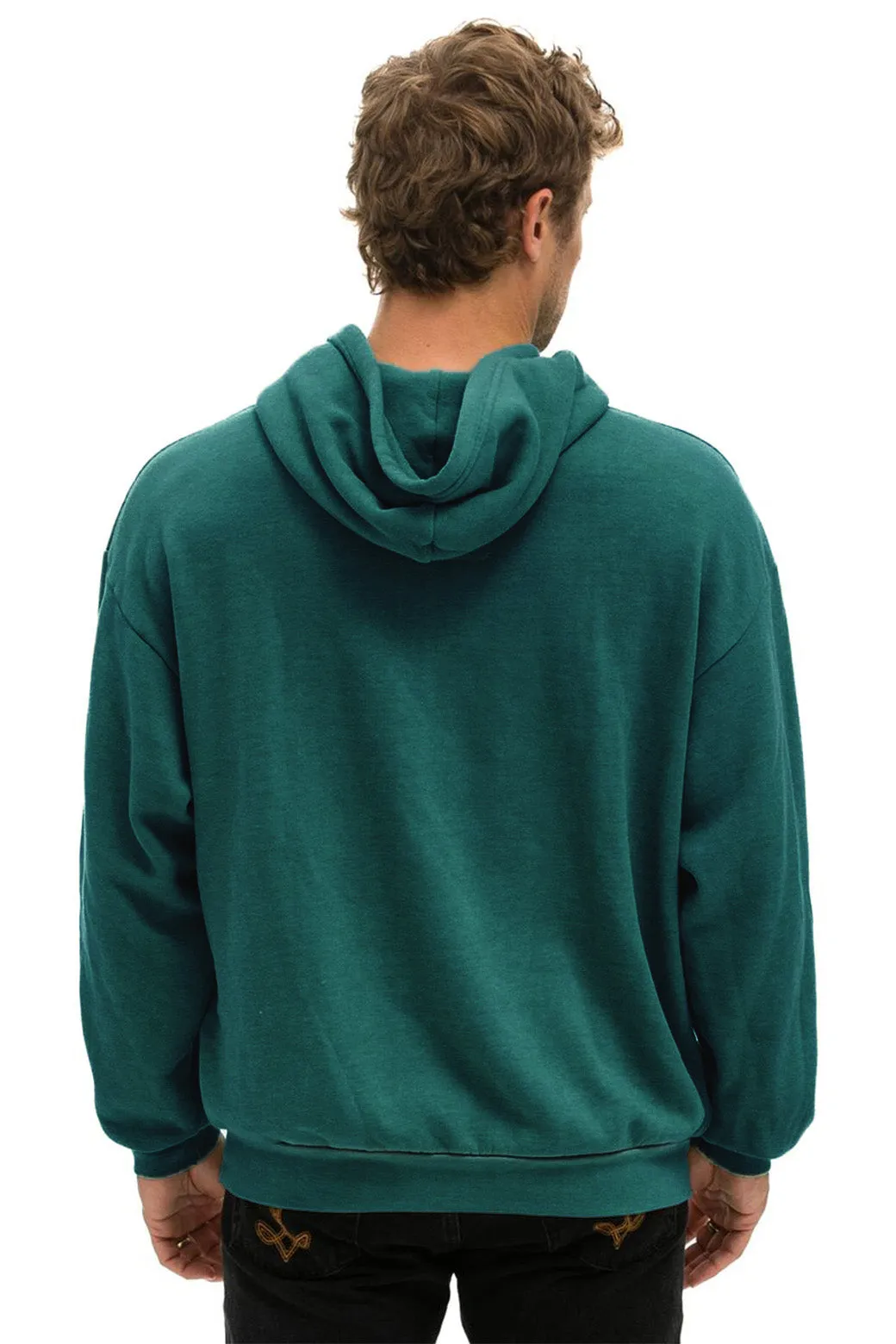 LOGO PULLOVER RELAXED HOODIE - FOREST