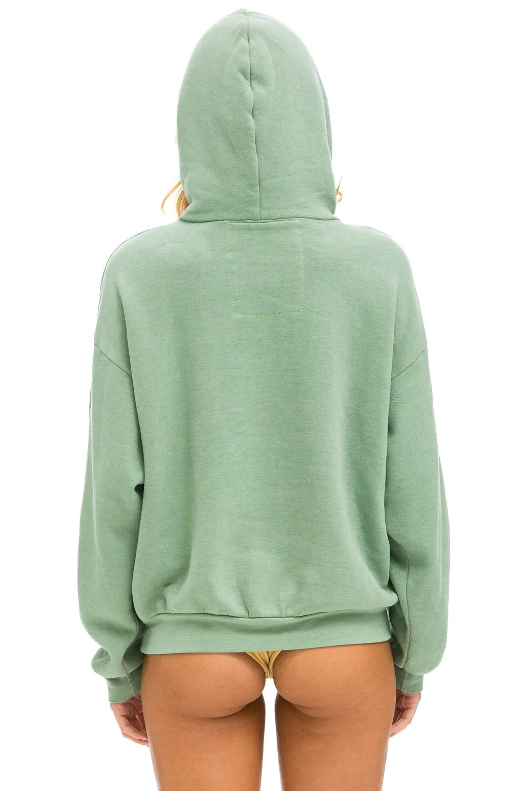 LOGO PULLOVER RELAXED HOODIE - SAGE