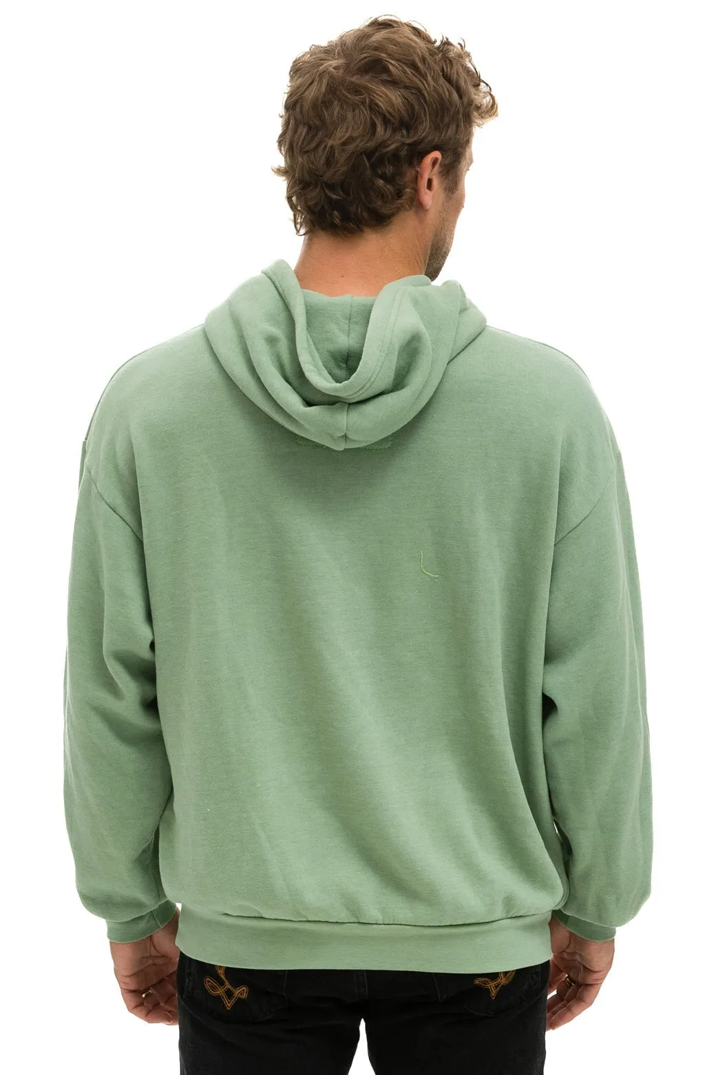 LOGO PULLOVER RELAXED HOODIE - SAGE