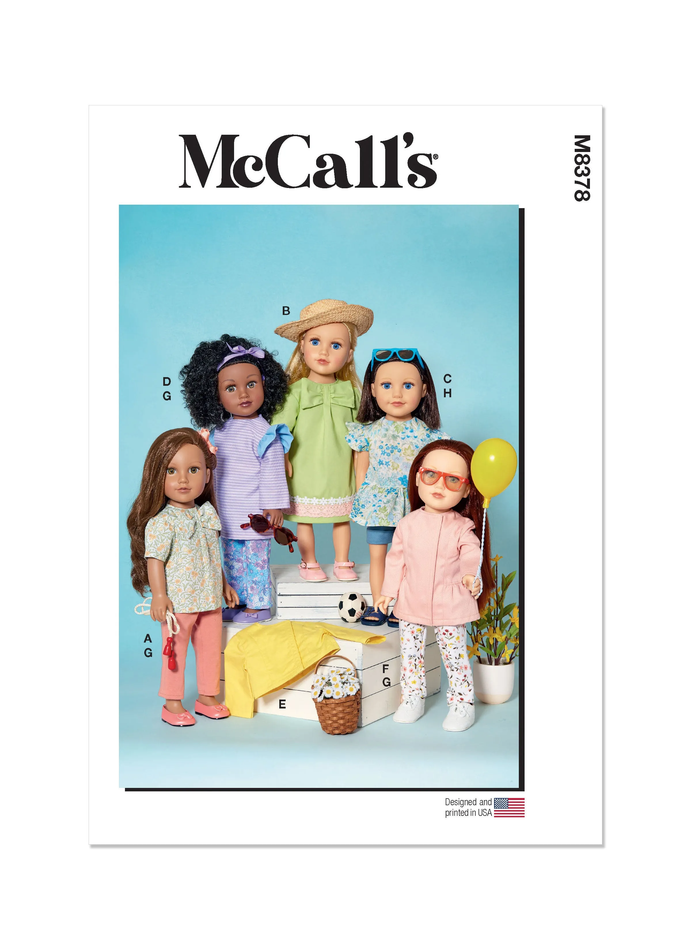 McCall's Sewing Pattern 8378 18" Doll Clothes