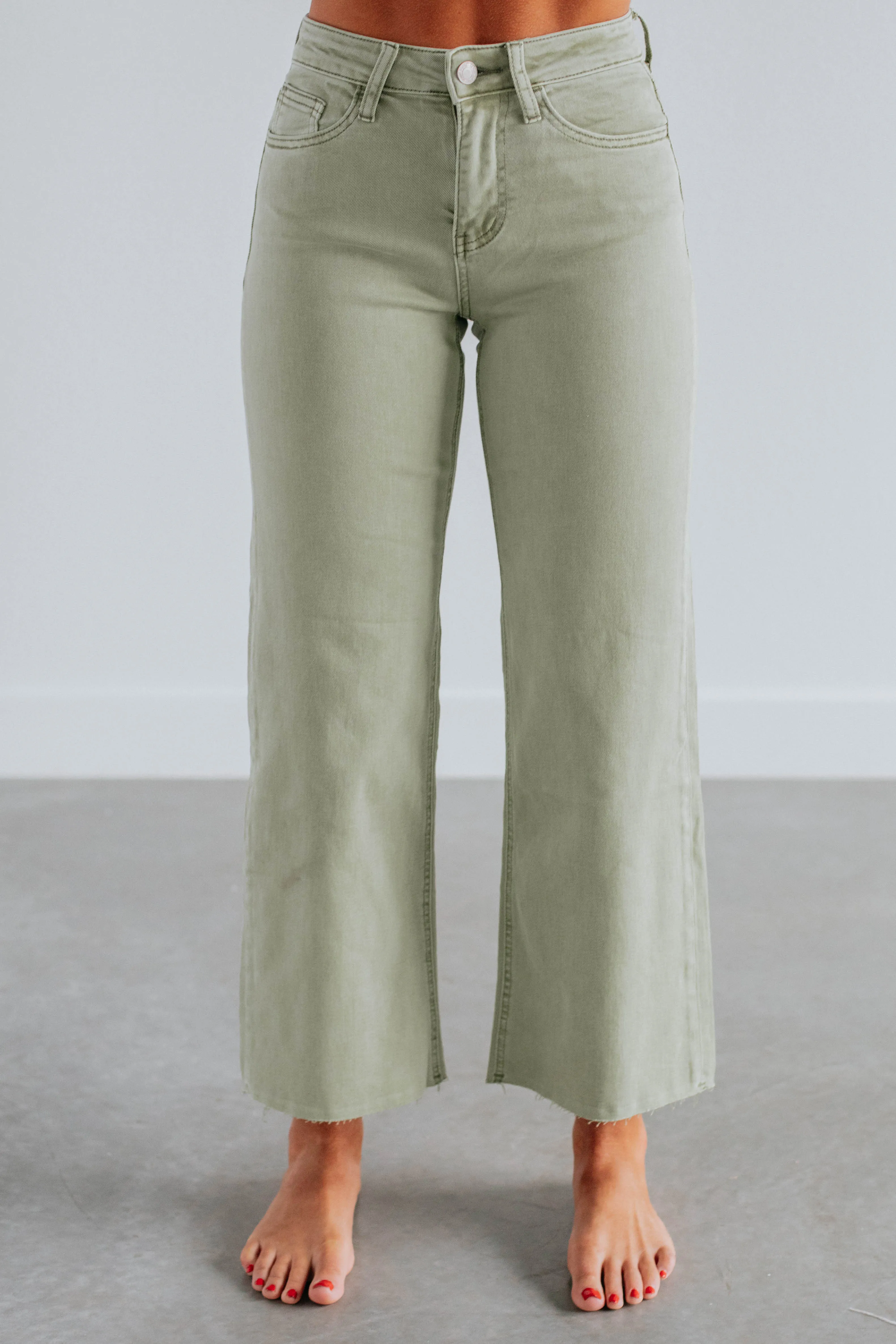 Olivia Vervet Jeans - Light Olive