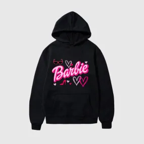 Pink Letter Printed Hoodies