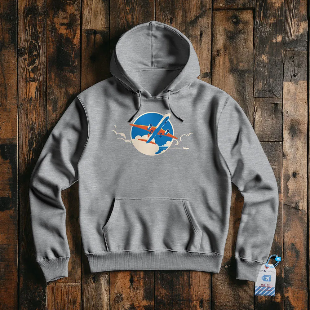 Plane Retro Sky - Pullover Hoodie