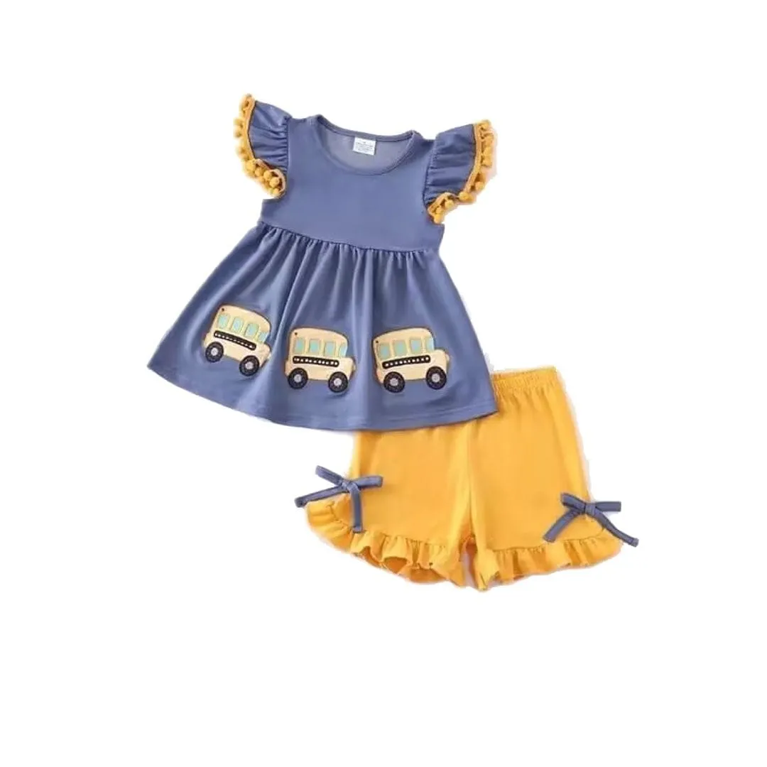 "School Cutie" Girls Dress And Shorts Set