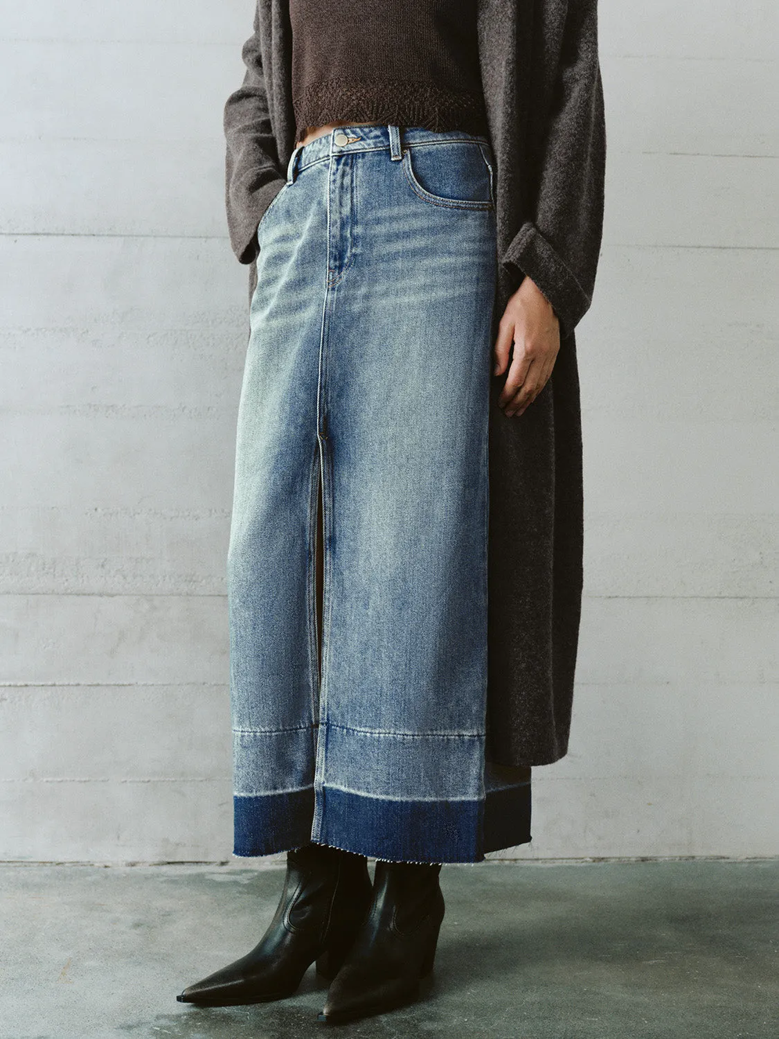 Regular Denim Skirts