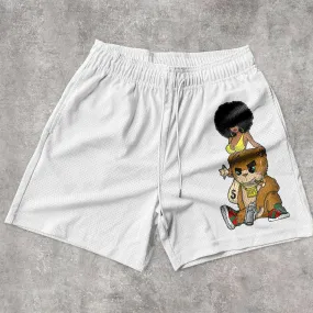 Retro Casual Hip Hop Mesh Shorts