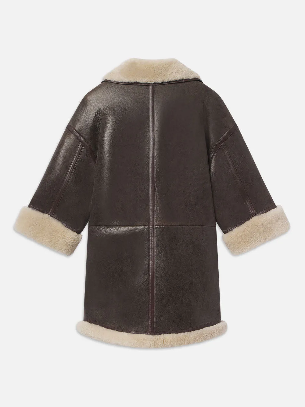 Shearling Cocoon Coat -- Cardamom