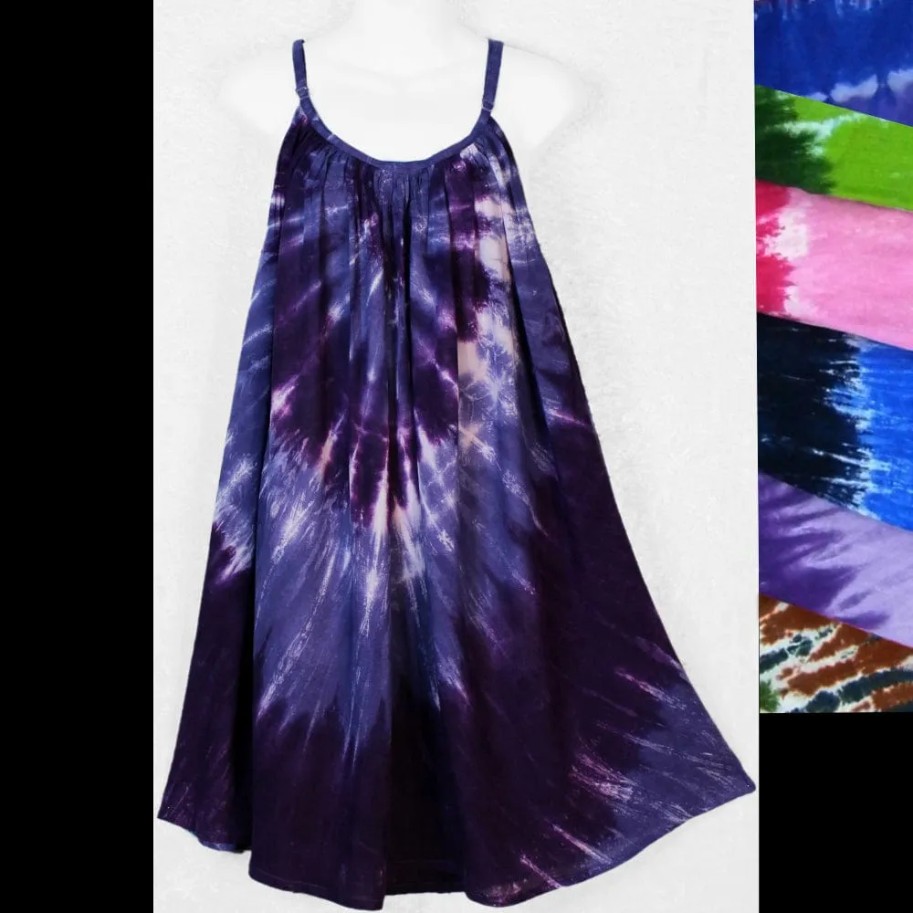 Spiral Nebula Tie-Dye Parachute Dress