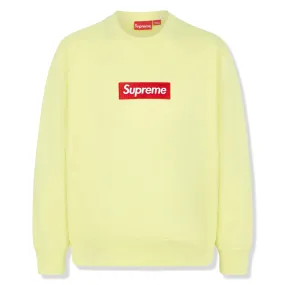 Supreme Box Logo Pale Yellow Sweatshirt (FW22)