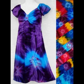 Tie-Dye Cap-Sleeve Dress