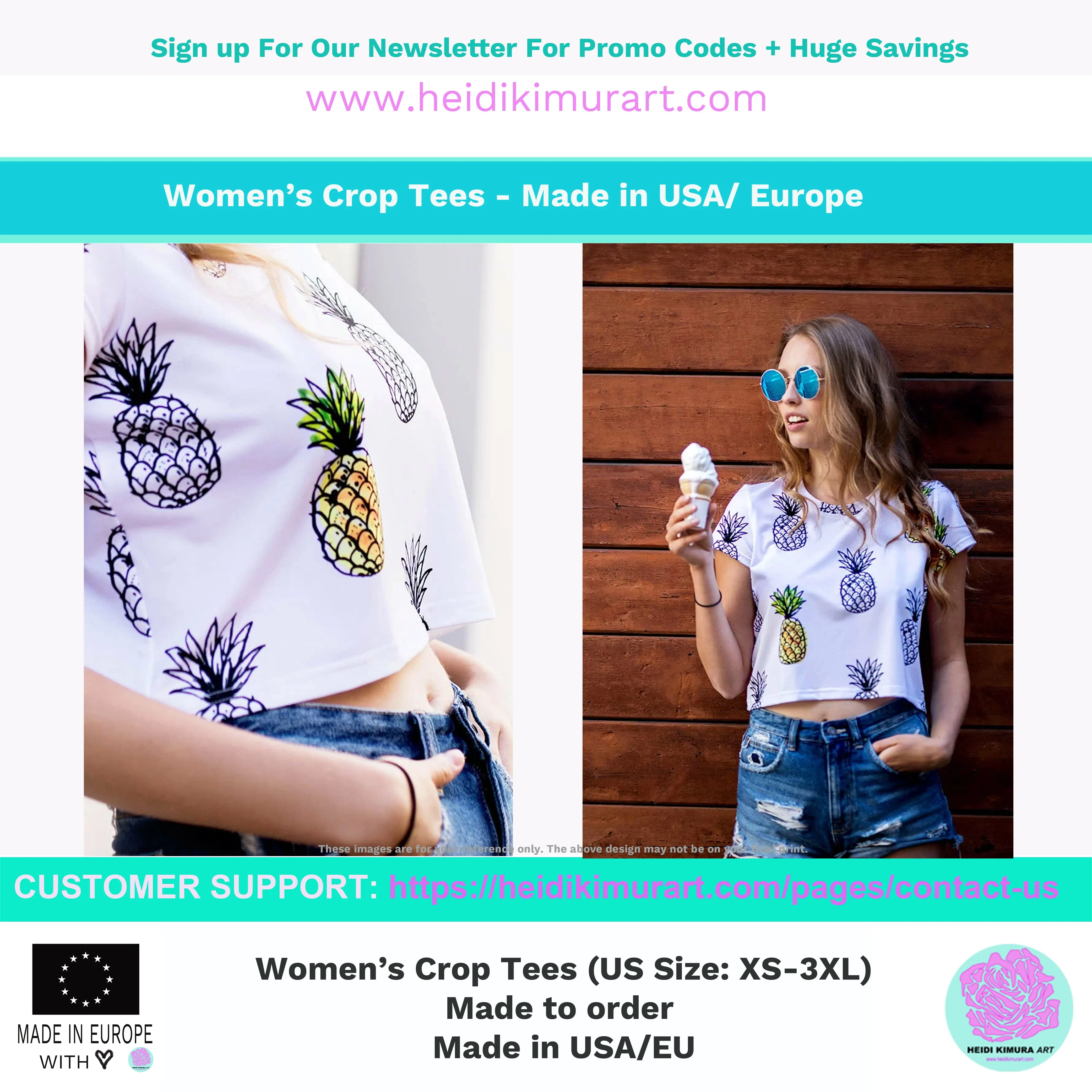 Tie Dye Crop Tee, Blue Abstract Cropped Short T-Shirt Outfit-Made in EU (US Size: XS-3XL)