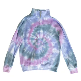 Tie Dye Quarter Zip Sweatshirt