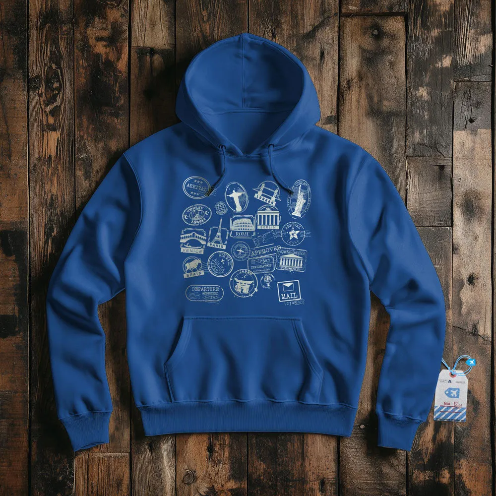 Travel Stamps - Pullover Hoodie