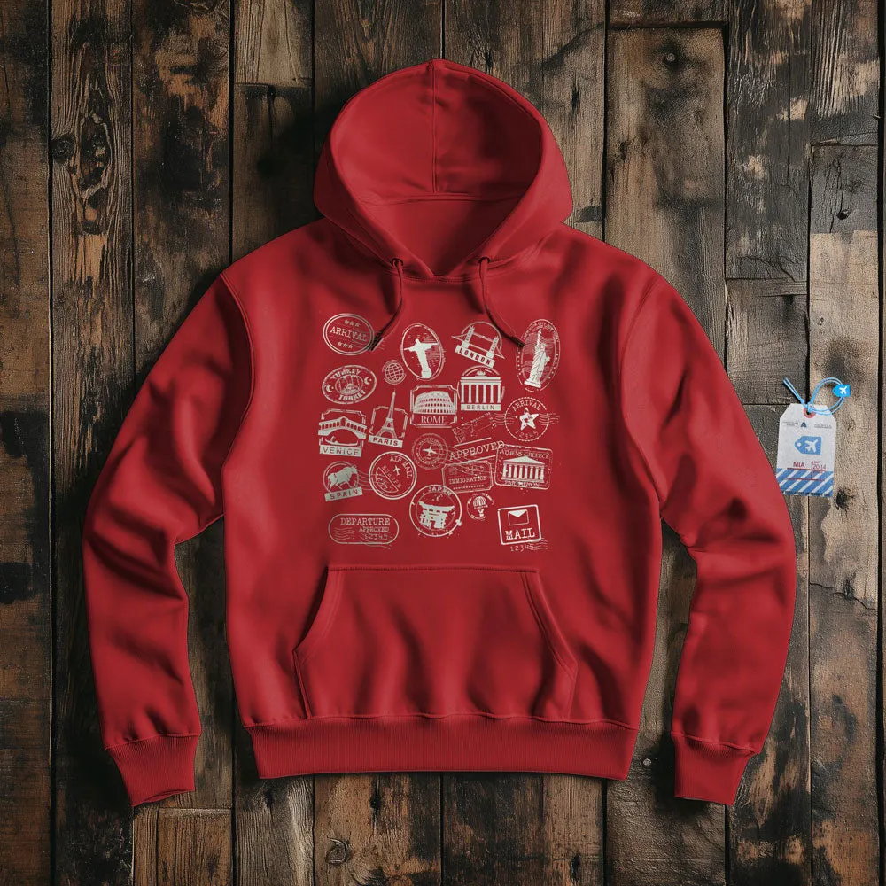 Travel Stamps - Pullover Hoodie