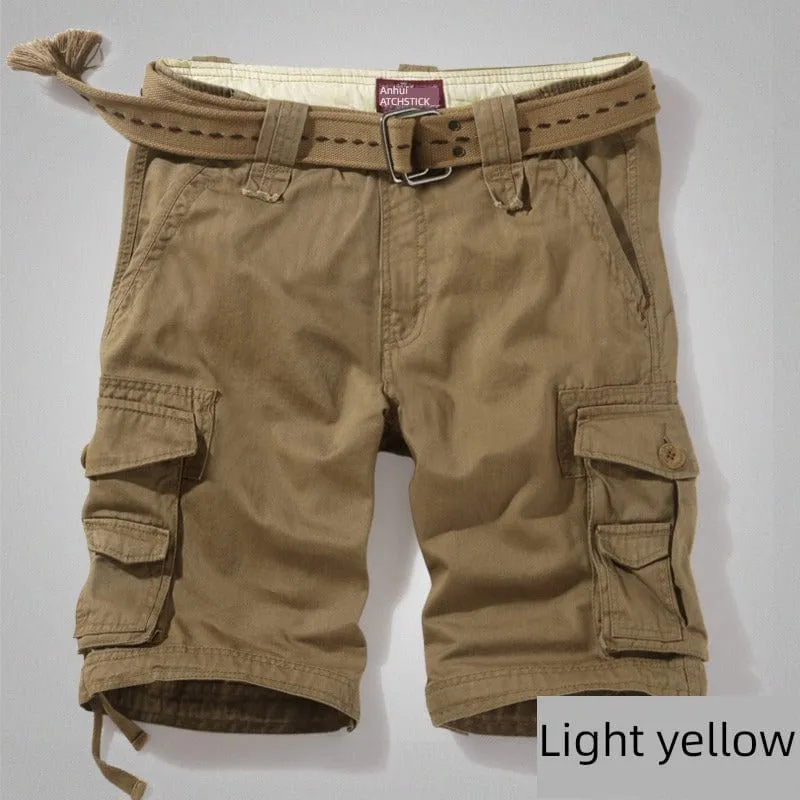 Trendy  Machi Casual Multi-Pocket  Shorts