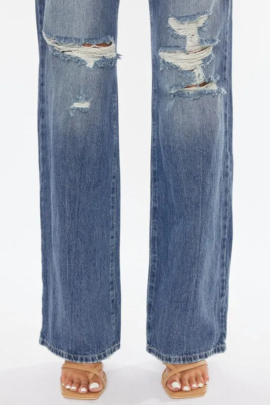 Ultra High Rise Distressed Nineties Flare