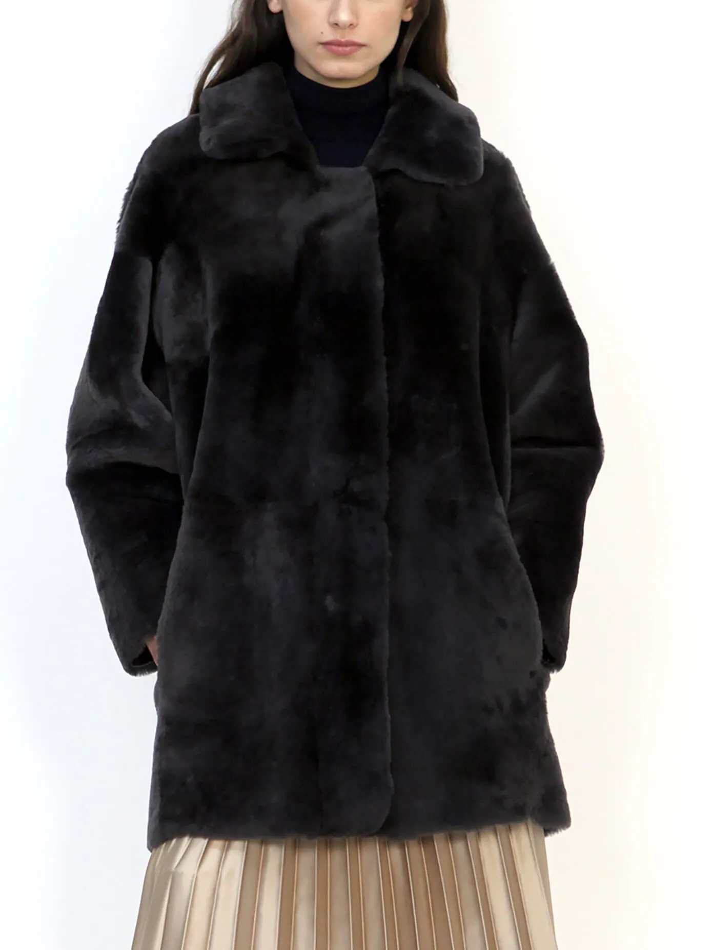 Virginia Reversible Italian Merino Shearling Sheepskin Coat