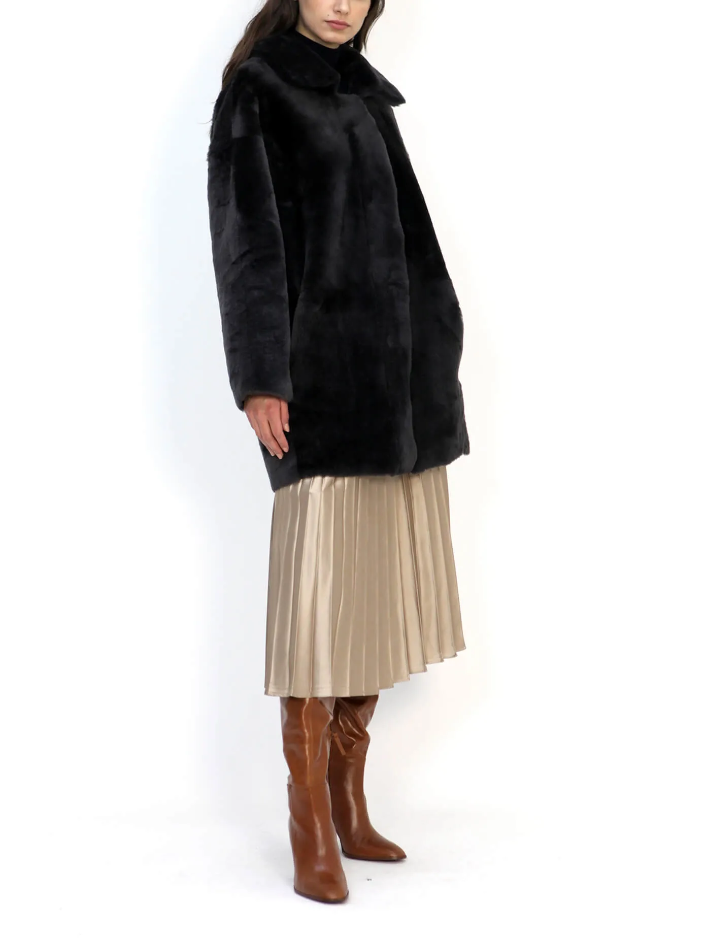 Virginia Reversible Italian Merino Shearling Sheepskin Coat