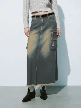 Washed Denim Skirts